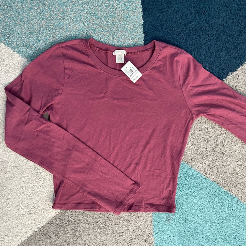 Girls Crop Top Long Sleeve Brand New